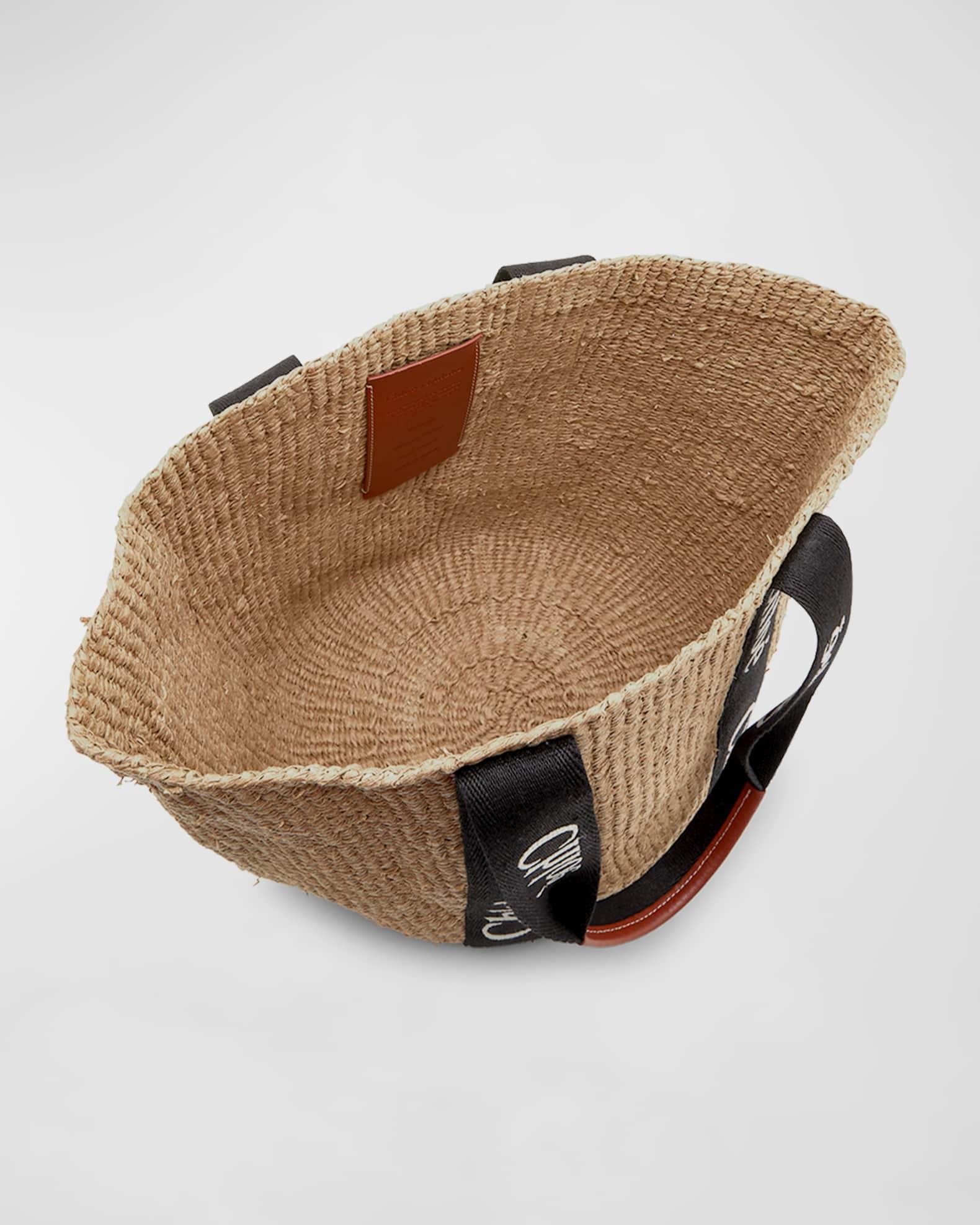 Woody Large Mifuko Basket Bag in Fair Trade Paper Embellished with Linen Product Image