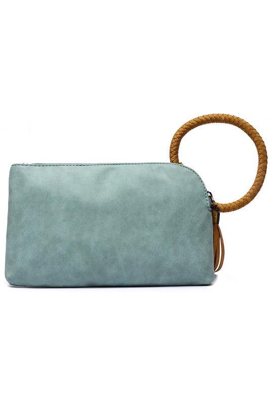 Fashion Cuff Handle Tassel Wristlet Clutch Product Image