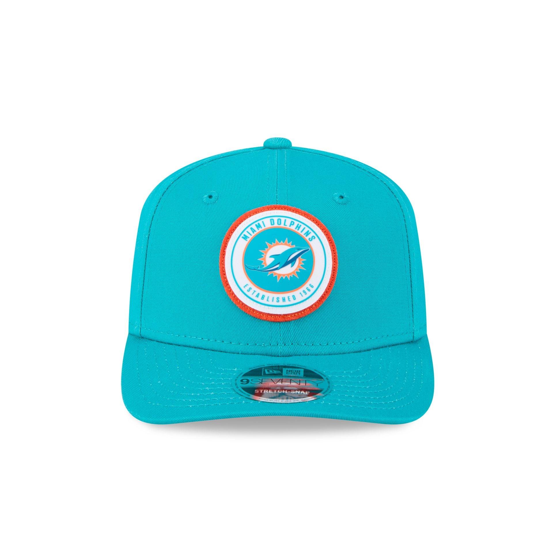 Miami Dolphins Circle Patch 9SEVENTY Stretch-Snap Hat Male Product Image