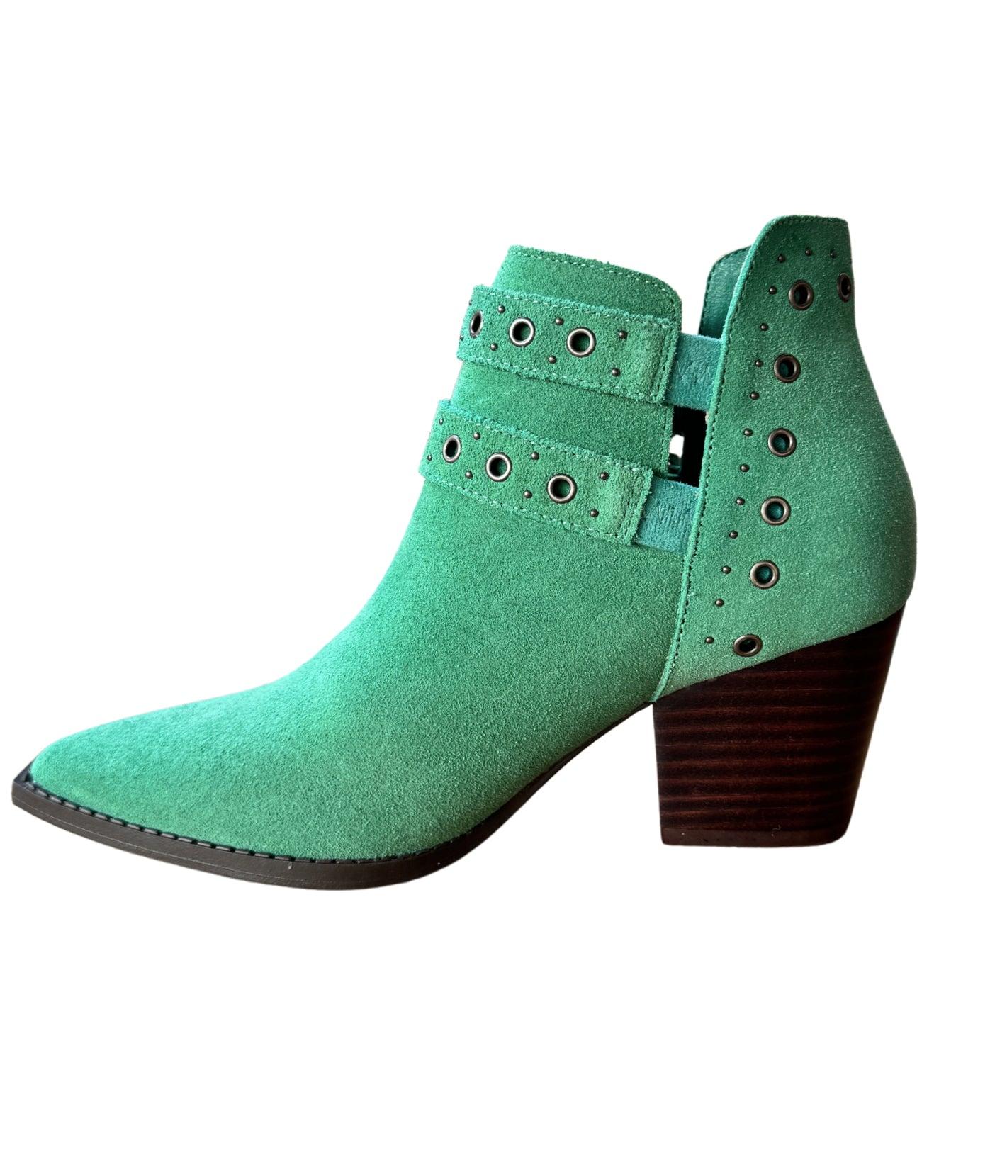 Elsa Leather Ankle Boot in Teal (Online Exclusive) Product Image
