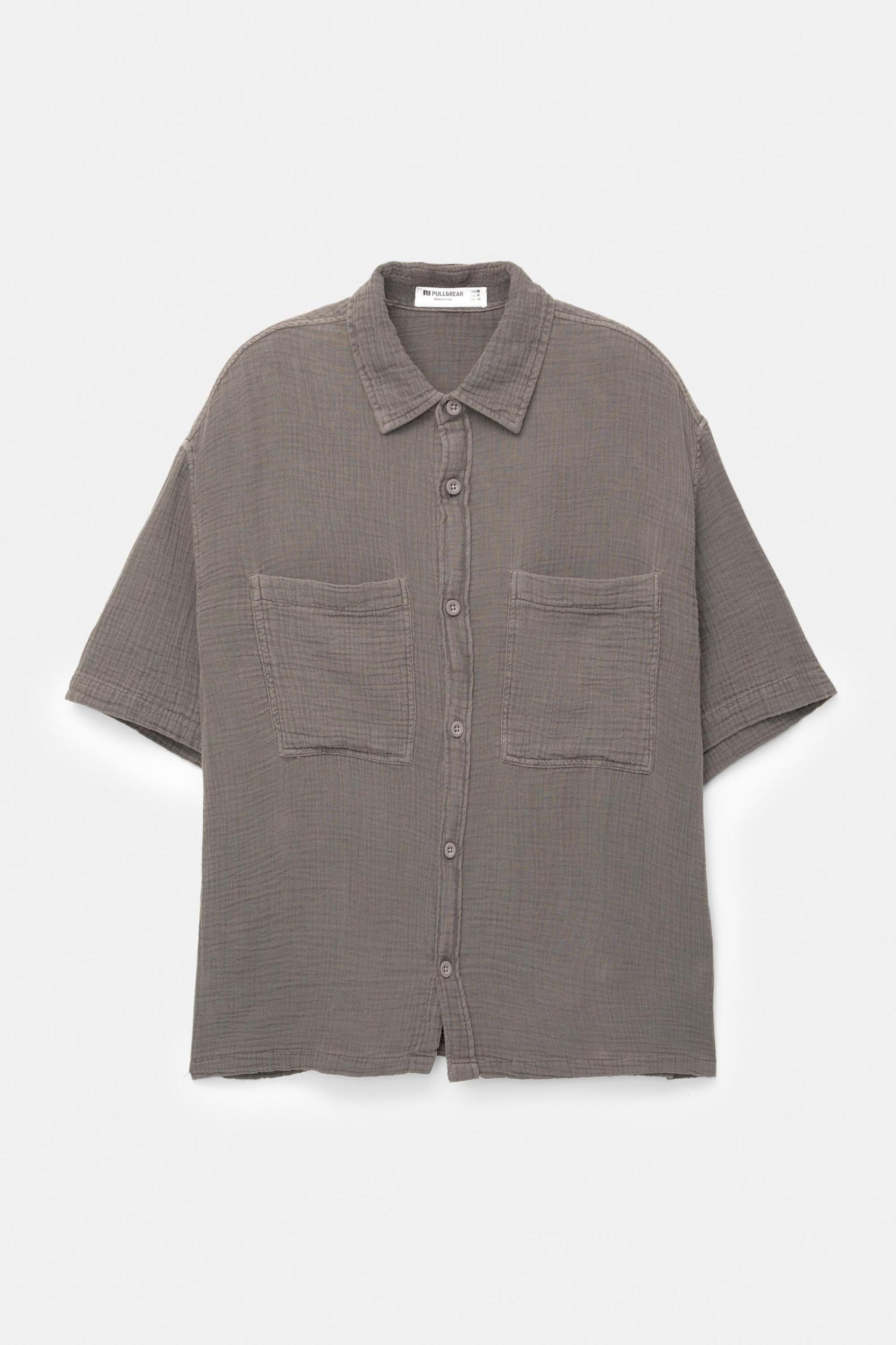 Short sleeve chiffon shirt Product Image