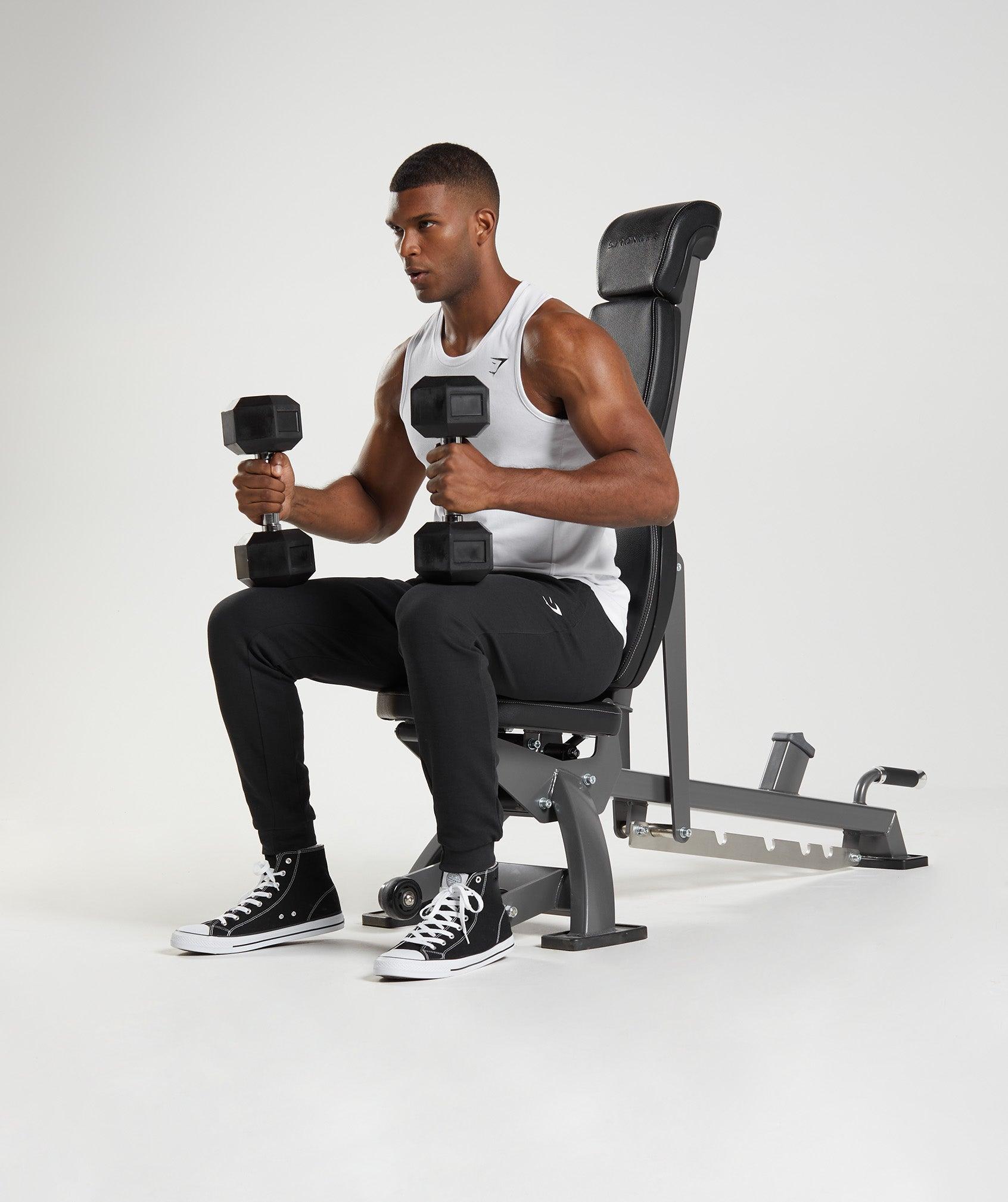 Gymshark React Tank - White Male Product Image