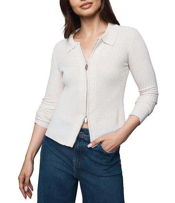 Splendid Georgie Coordinating Cashmere Blend Knit Collar V-Neck Long Sleeve Cardigan Product Image