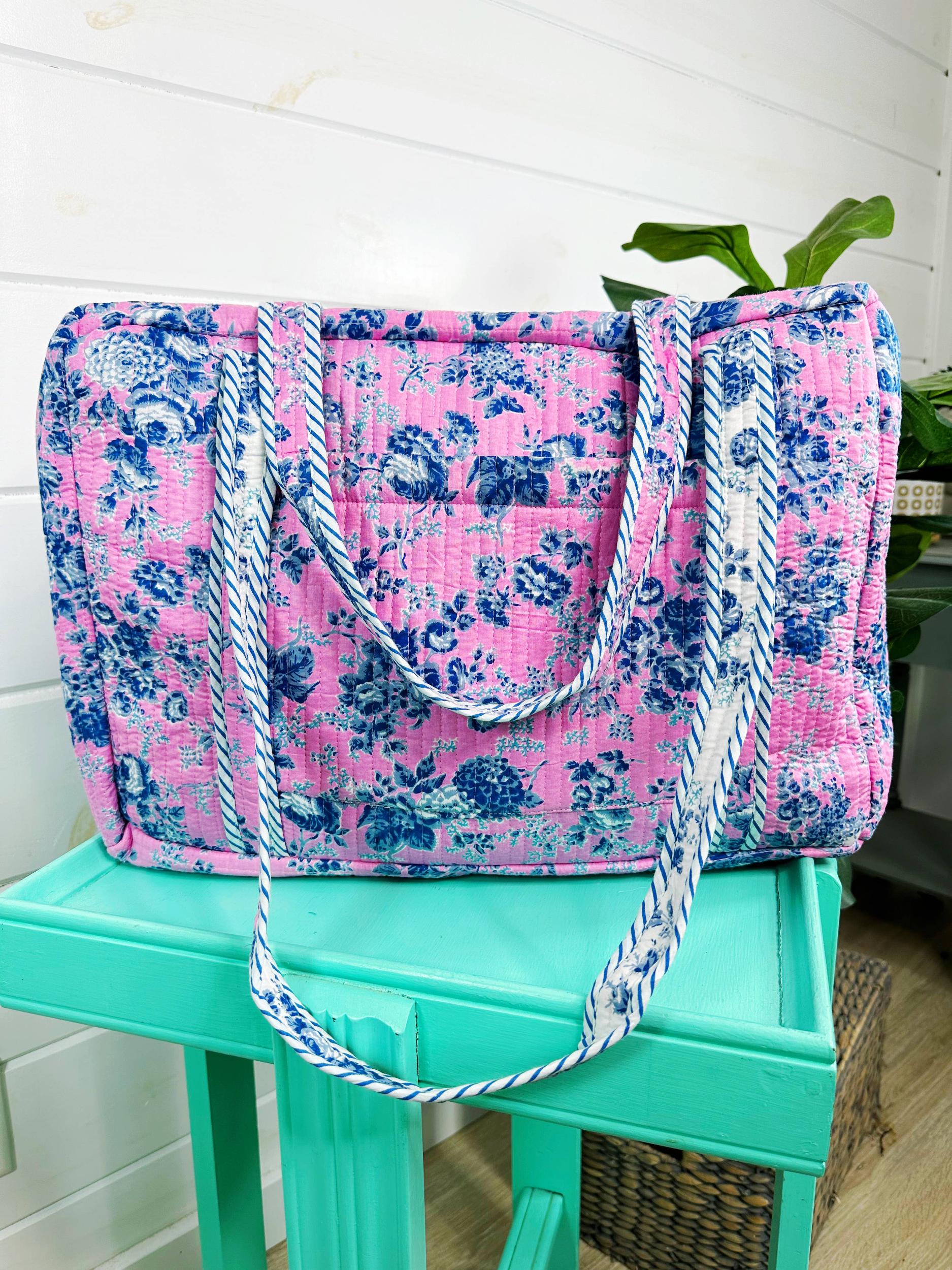 Cottage Floral Quilted Tote Bag Product Image