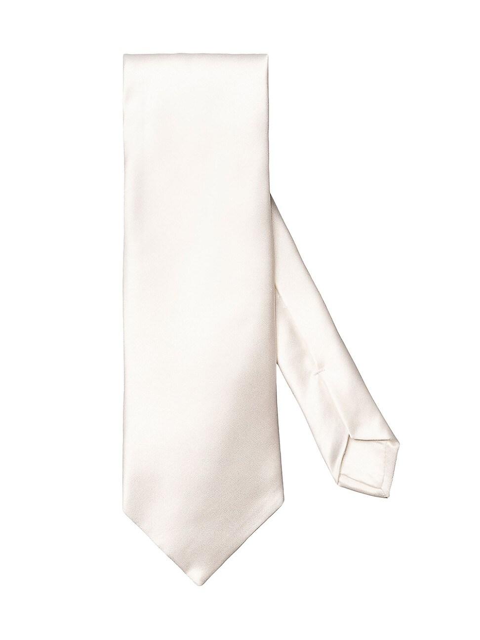 Mens Solid Satin Silk Tie Product Image