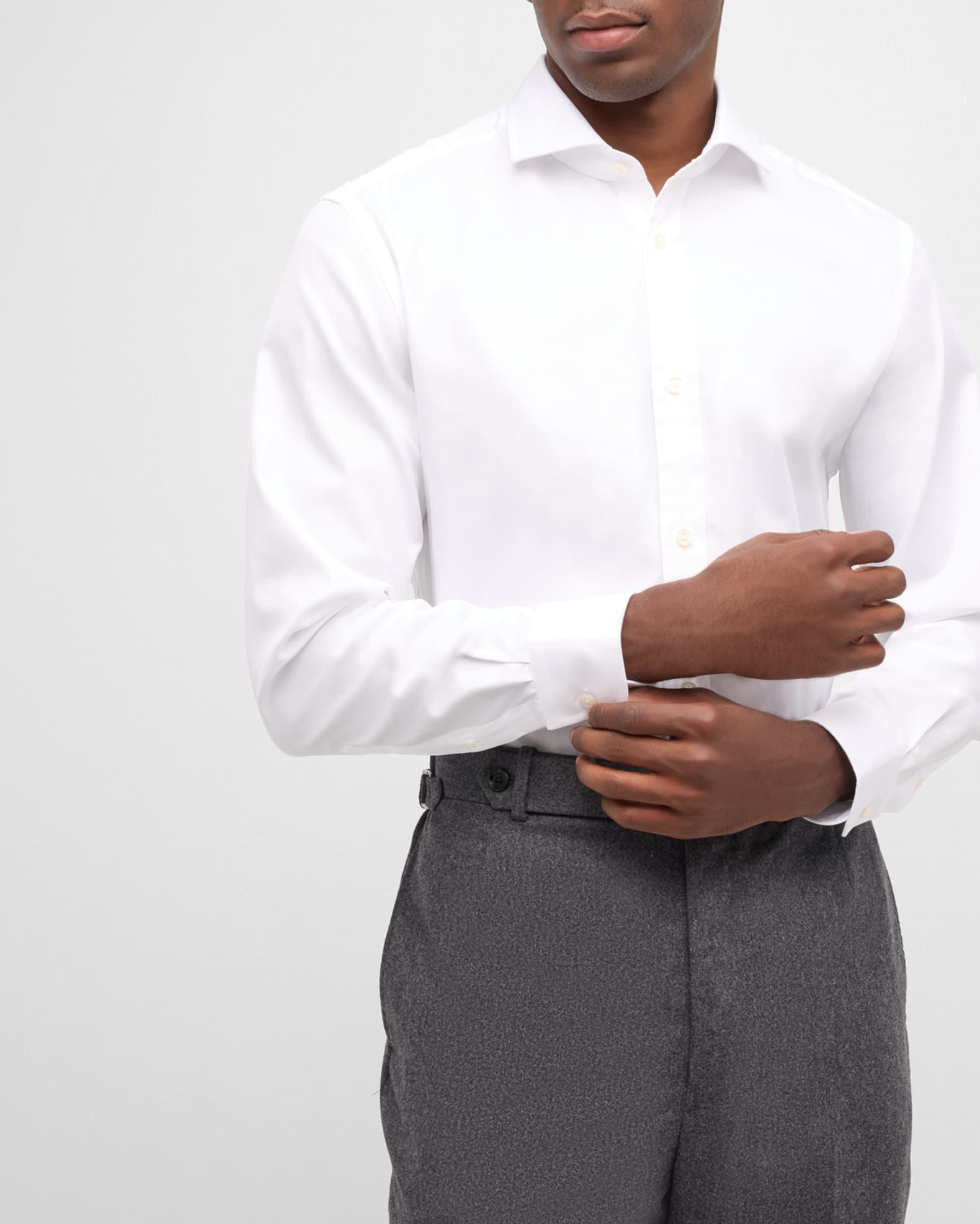 Men's Cotton Twill Spread-Collar Sport Shirt Product Image