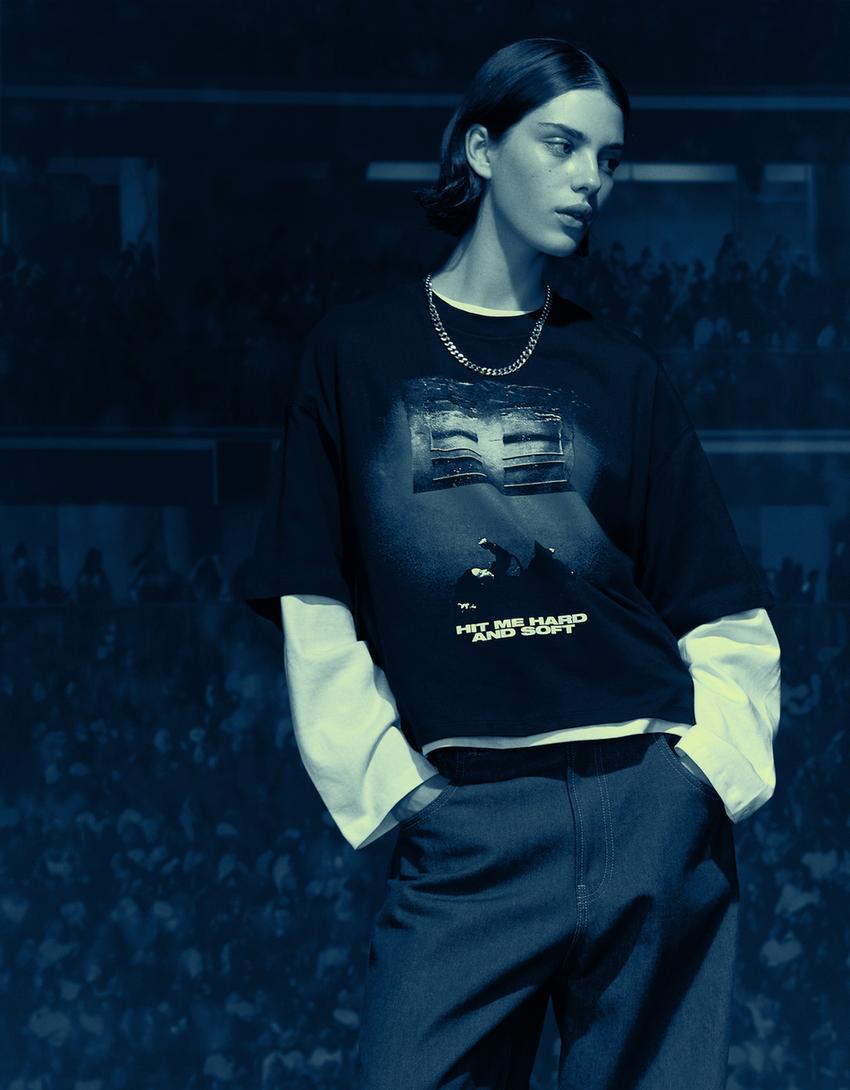 Short sleeve print T-shirt Product Image