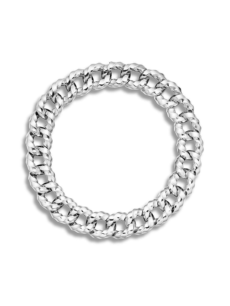David Yurman Cable Edge Curb Chain Necklace in Recycled Sterling , 16 Product Image