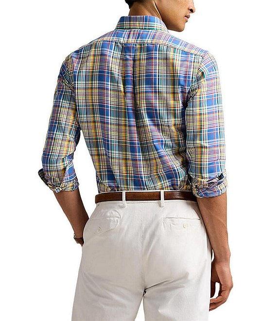Polo Ralph Lauren Classic Fit Performance Stretch Oxford Plaid Long Sleeve Woven Shirt Product Image