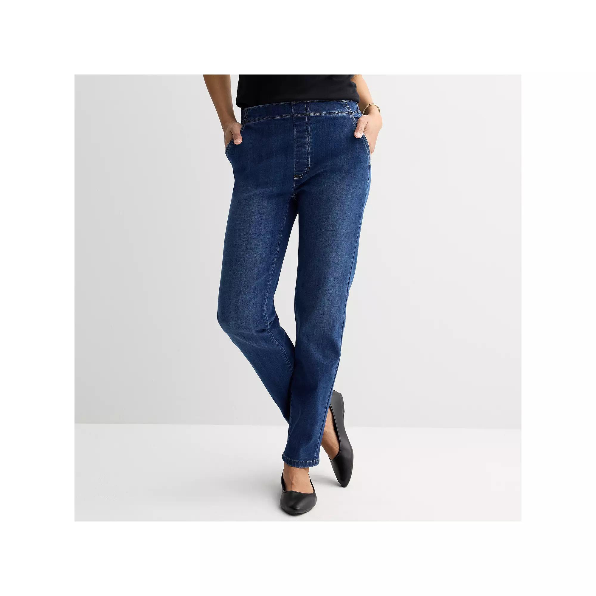 Women's Croft & Barrow® Classic Pull On Jeans,  Product Image