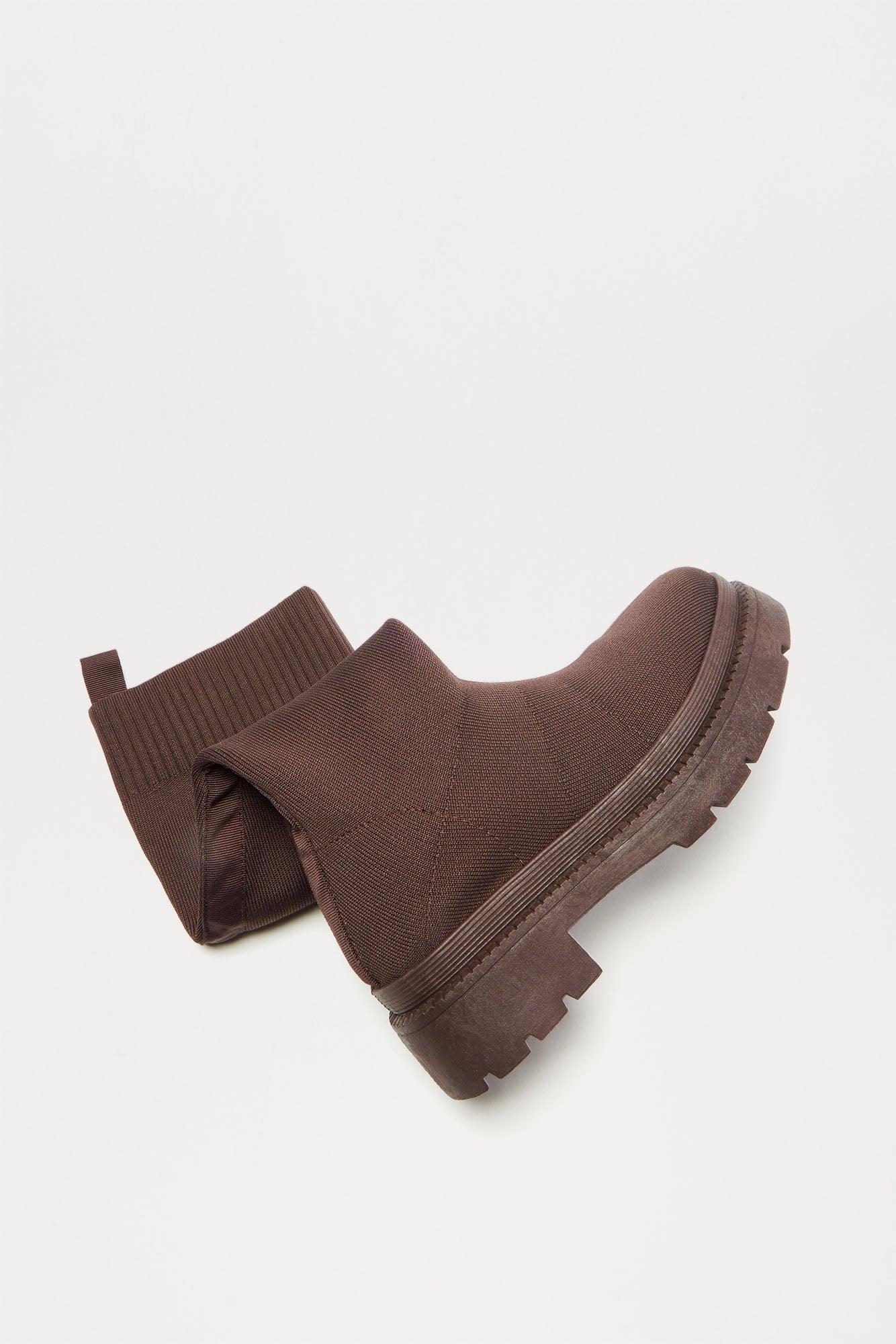 Rocco Knit Boots - Brown Product Image