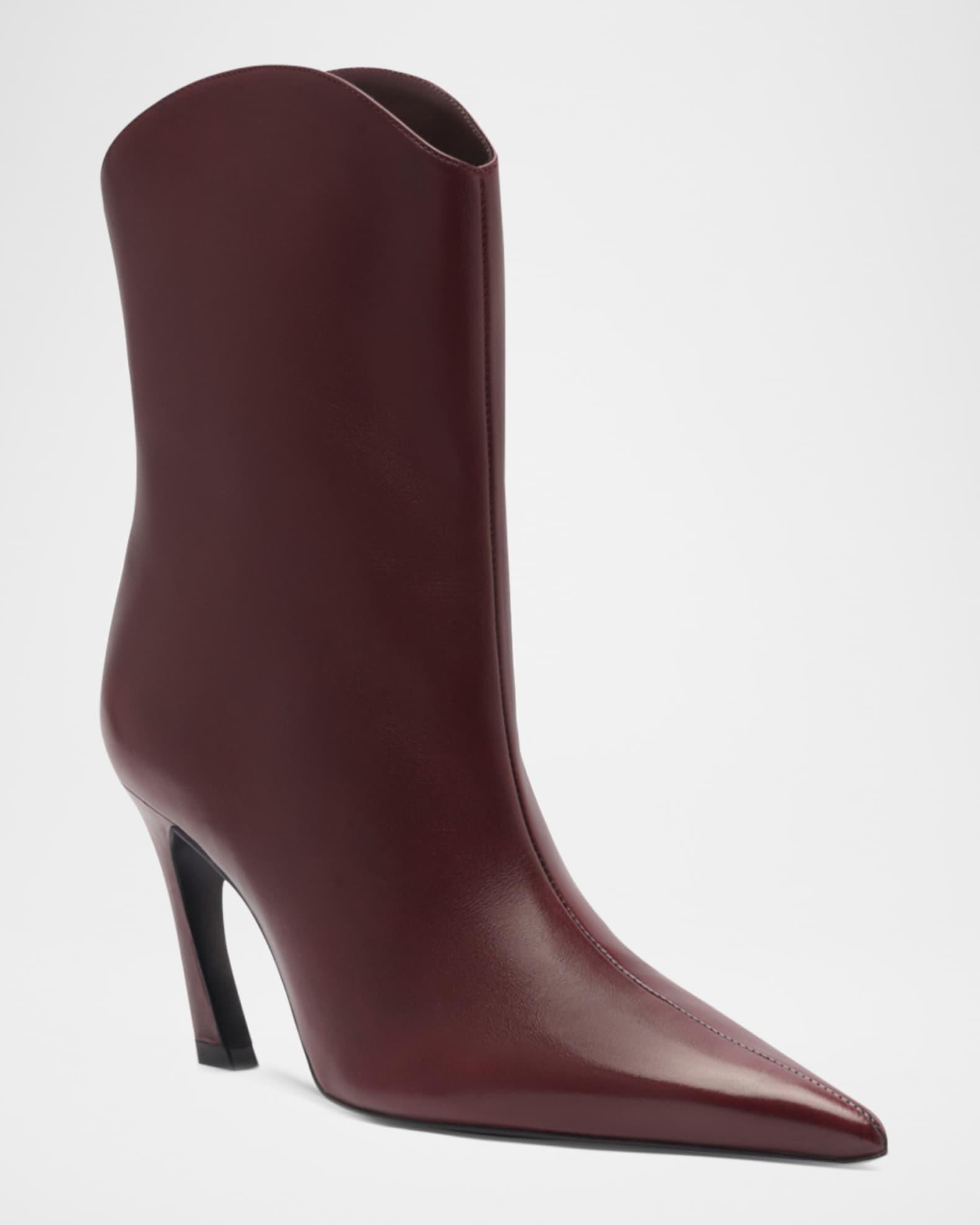 Maryann Leather Curve Booties Product Image
