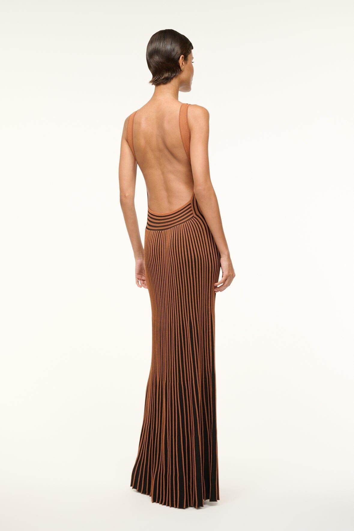 CLARETTA DRESS | TAN BLACK Product Image