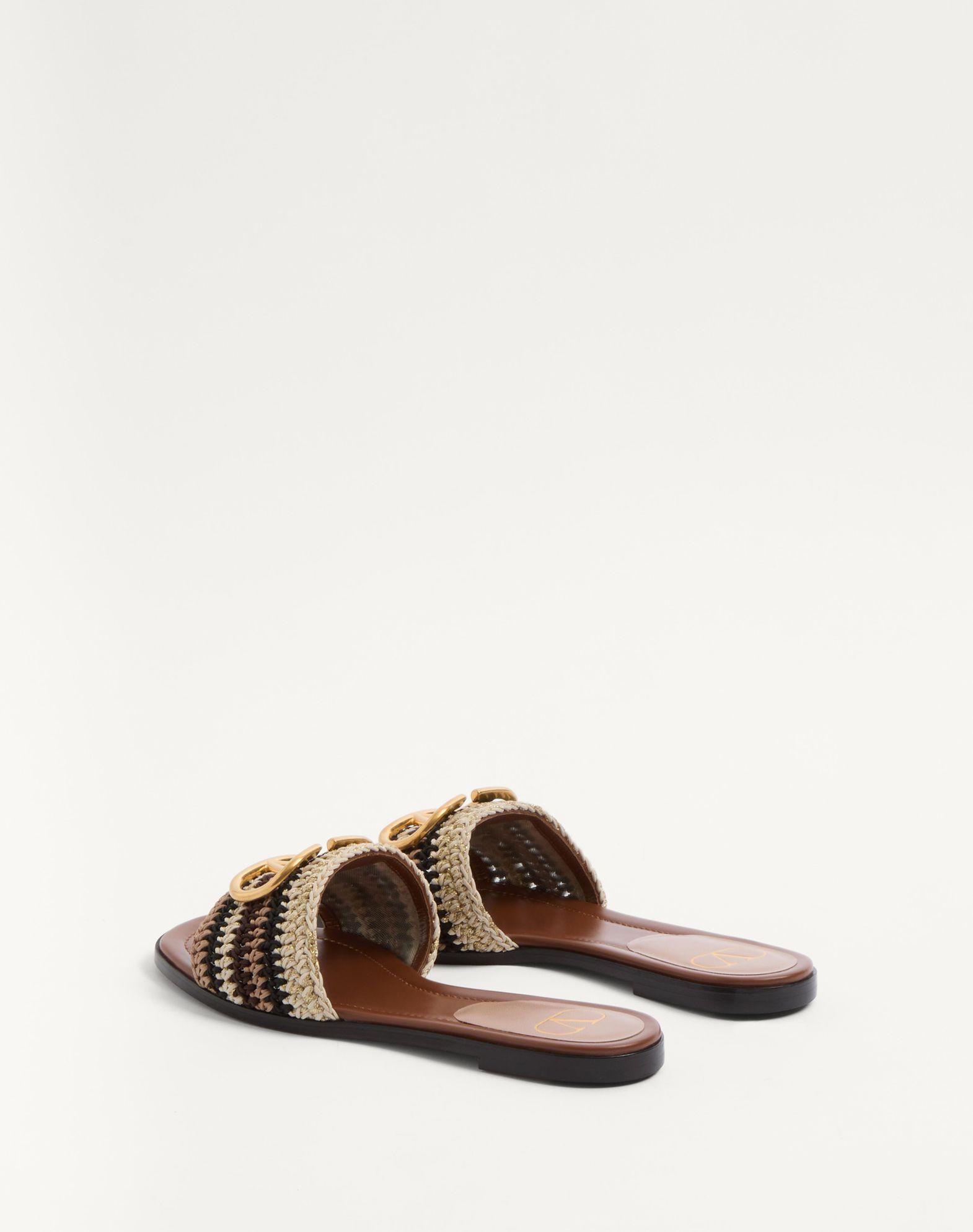Vlogo Signature Slide Sandal With Crochet Embroidery Product Image