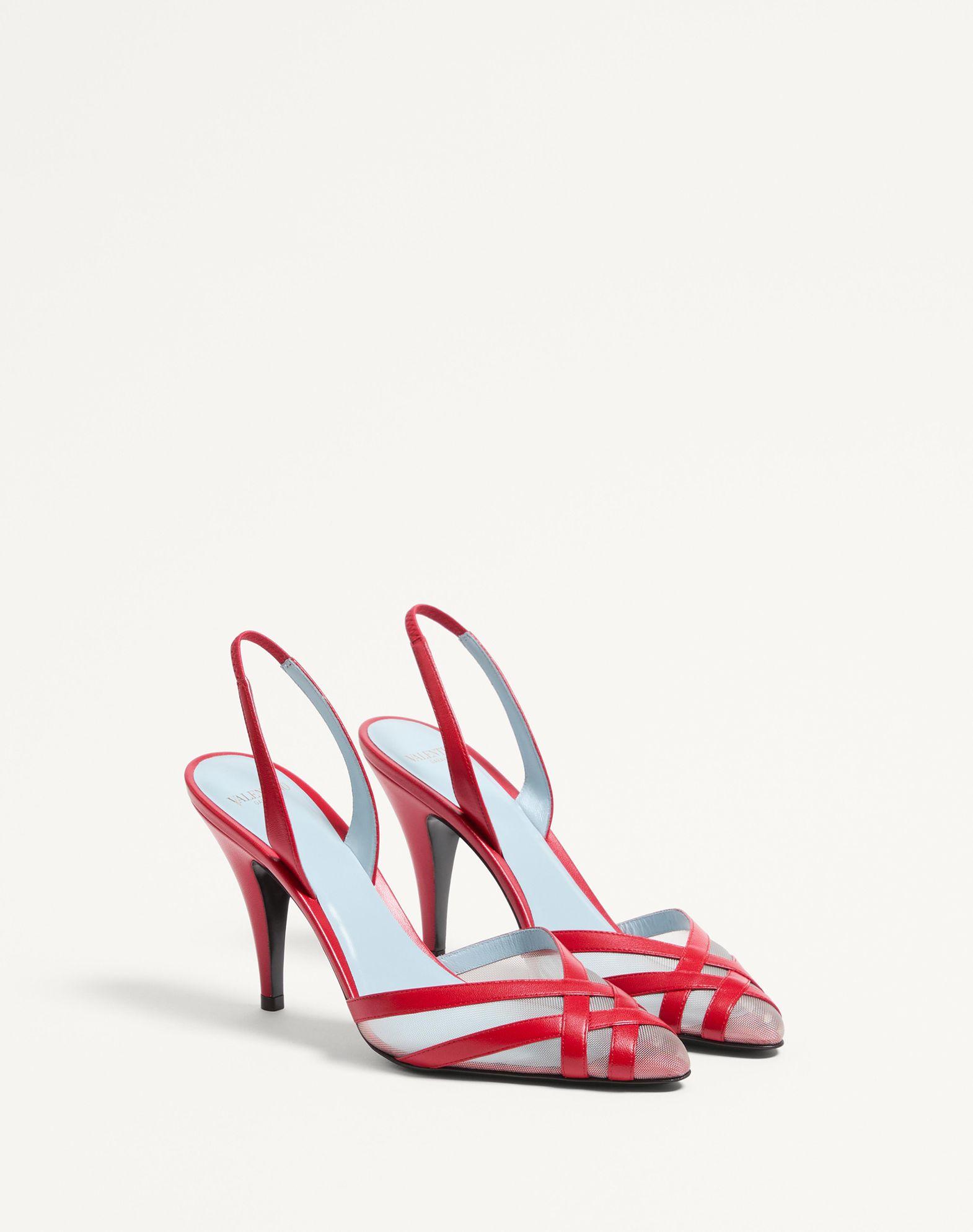 Impudance Slingback Pumps In Kidskin And Mesh 90Mm Product Image