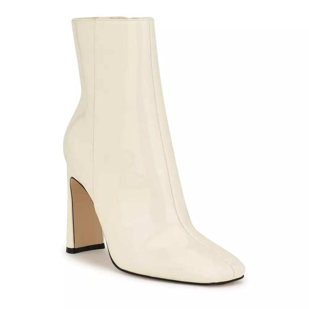 Nine West Tiddo Women's Ankle Boots, Size: 9.5, Ivory Patent Product Image