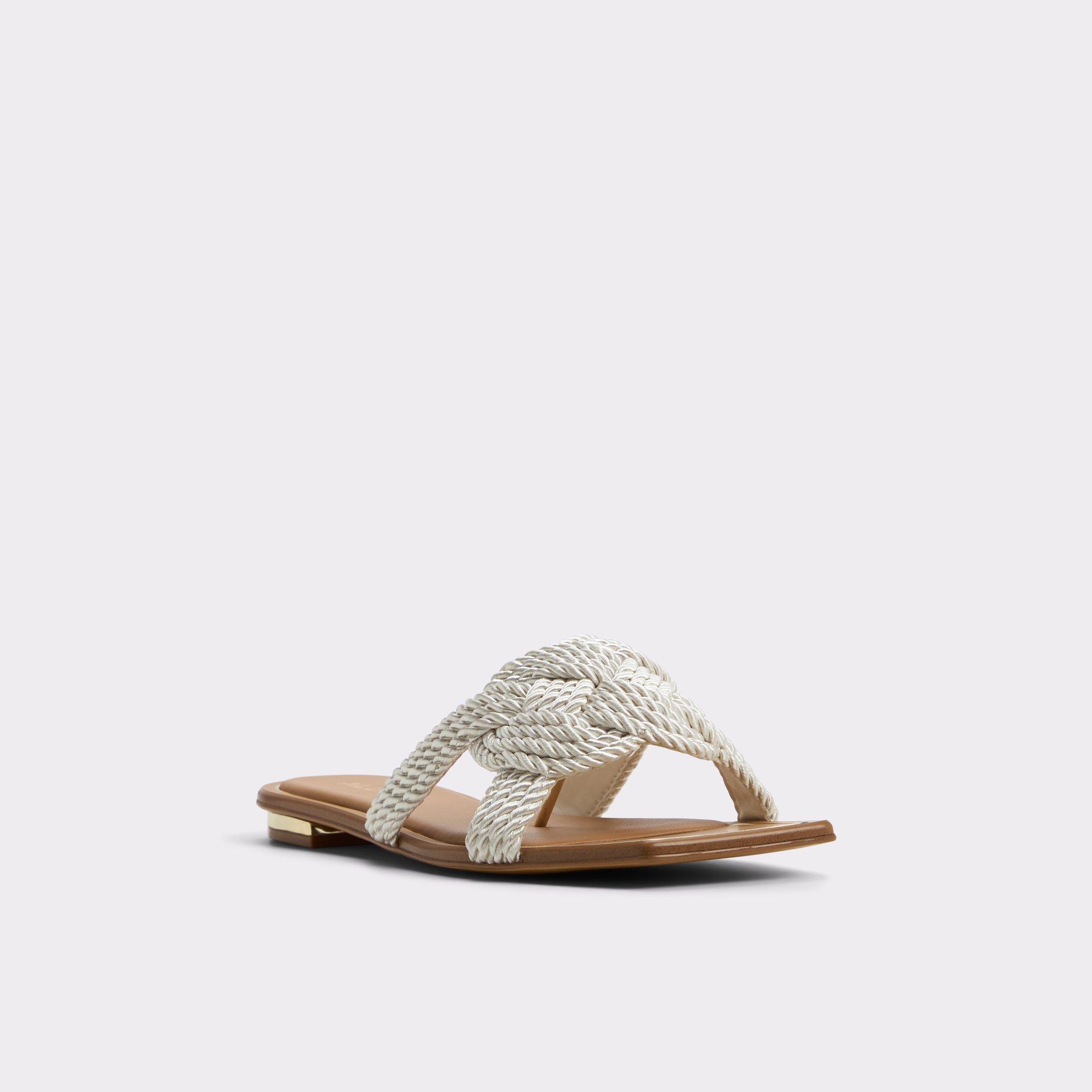 ALDO Karlie - Women's Flat Sandals - White, Size 6 Product Image