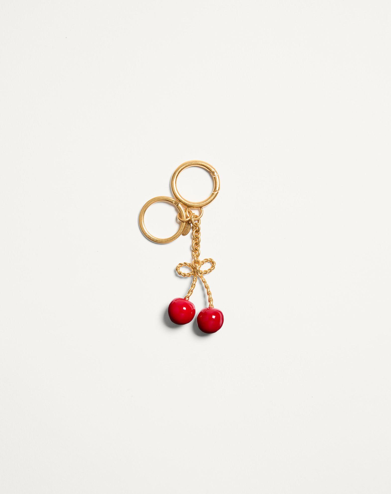 Chez Valentino Metal And Enamel Bag Charm With Key Ring Product Image