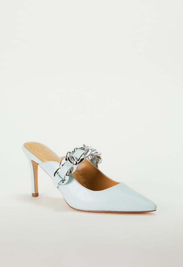 JustFab Margaux Platform Loafer Pump Womens Black/ White Size 8.5 Product Image