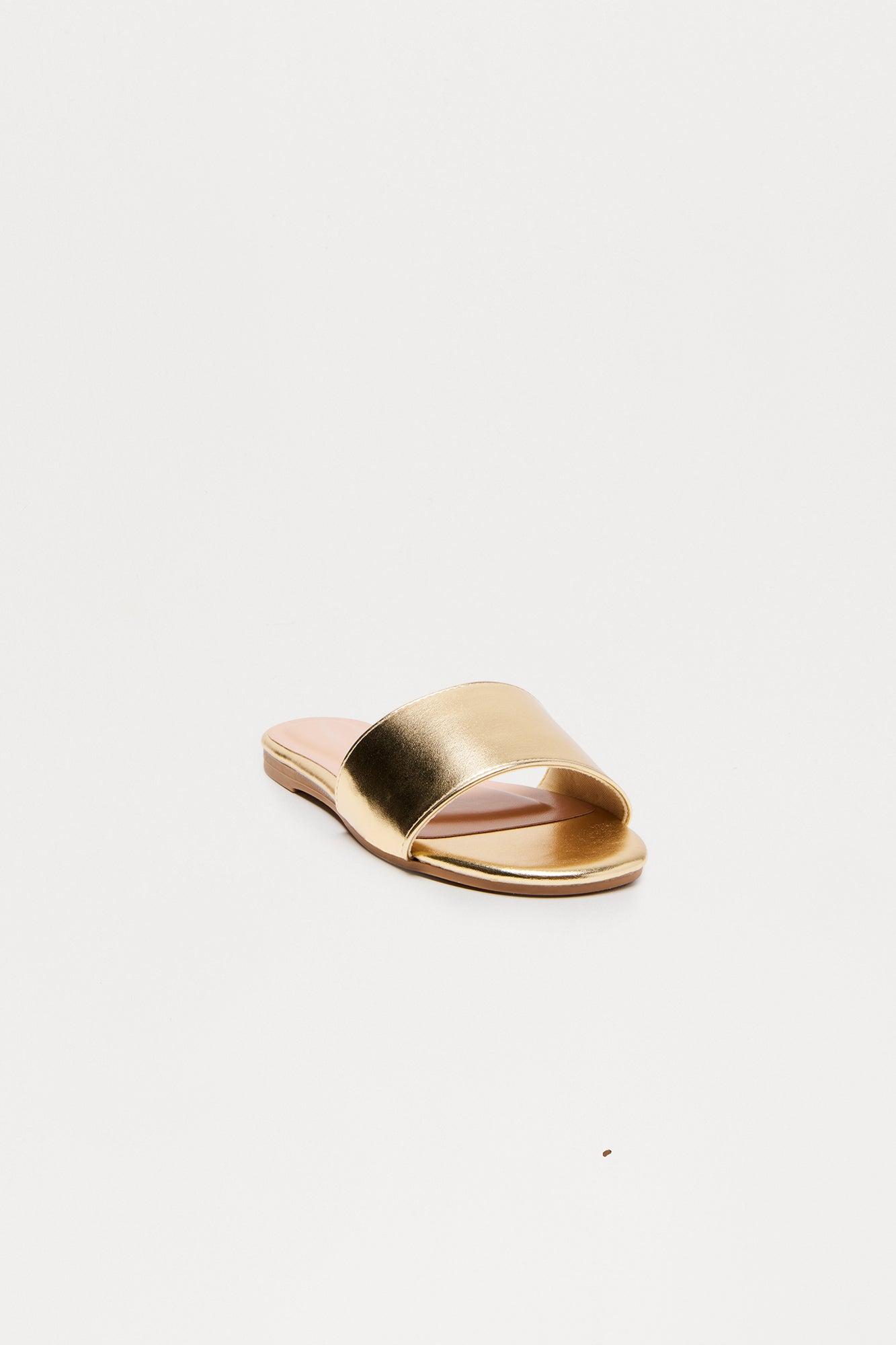 Jovan Slip On Sandals - Gold Product Image