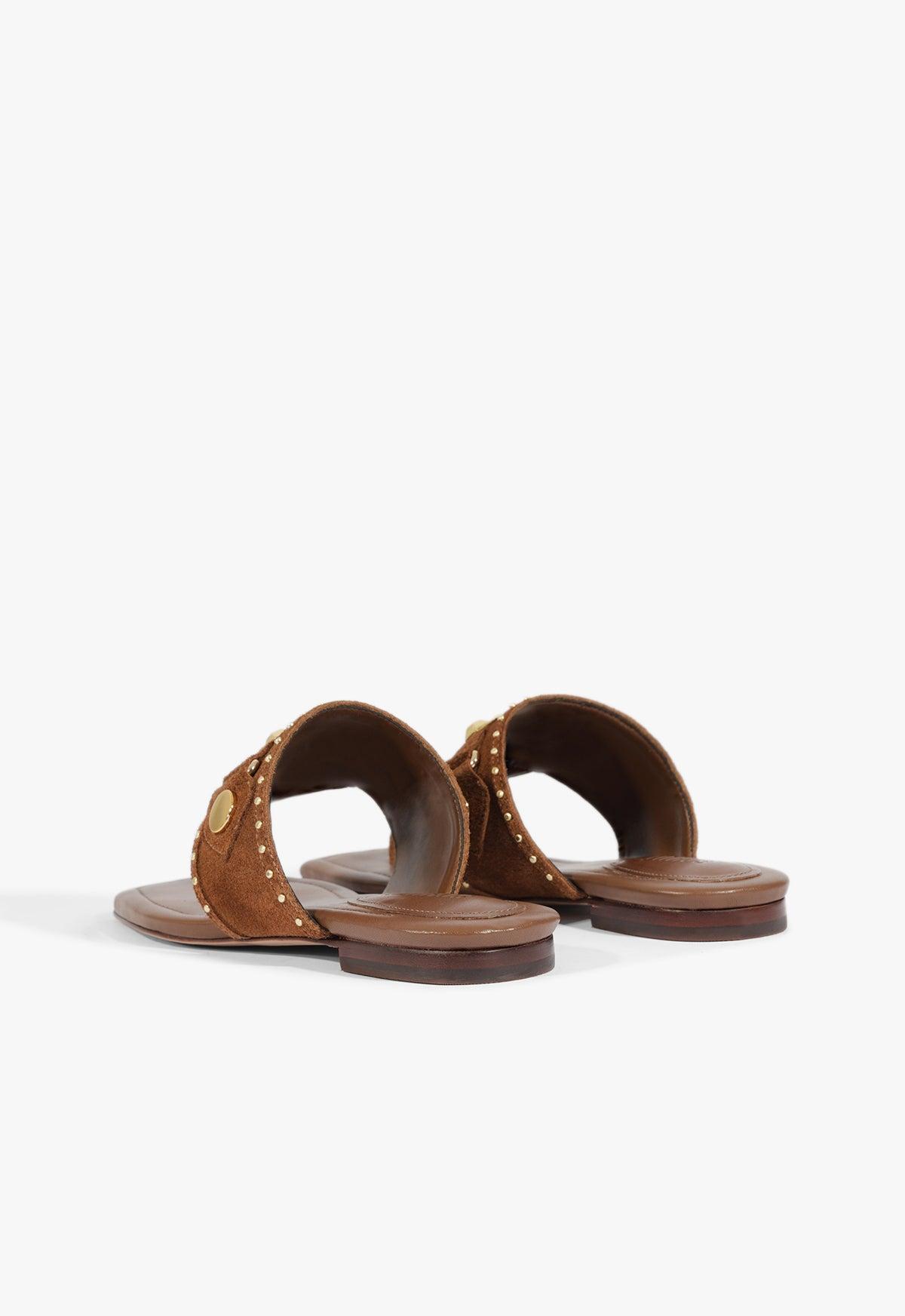 Aria Brown Suede Sandal Product Image