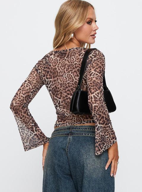 Fast Times Long Sleeve Top Leopard Product Image