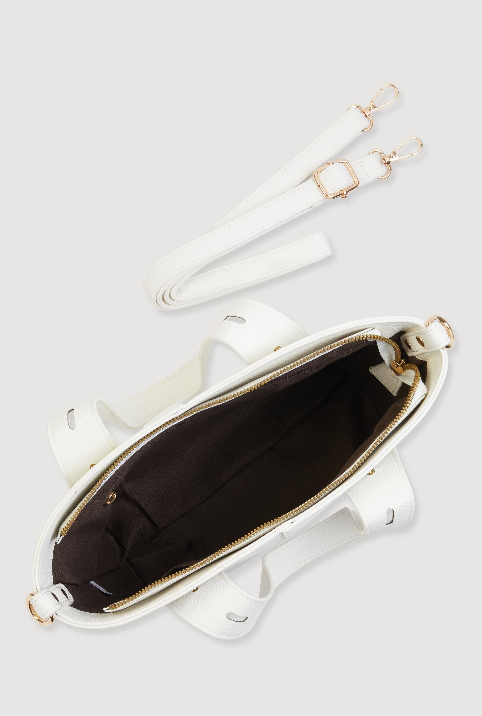 Faux Leather Convertible Handbag Unisex Product Image