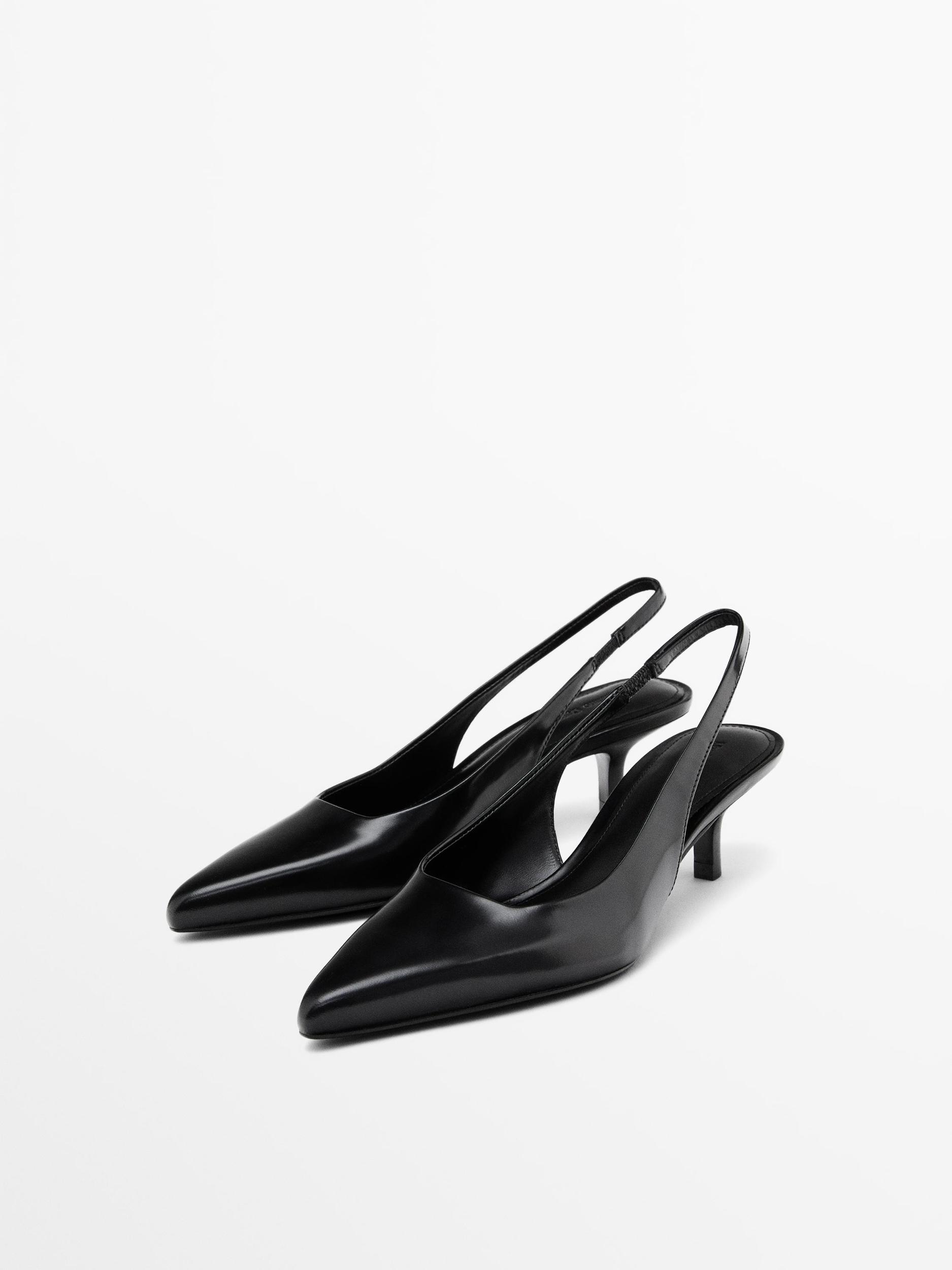 Leather high-heel mules Product Image