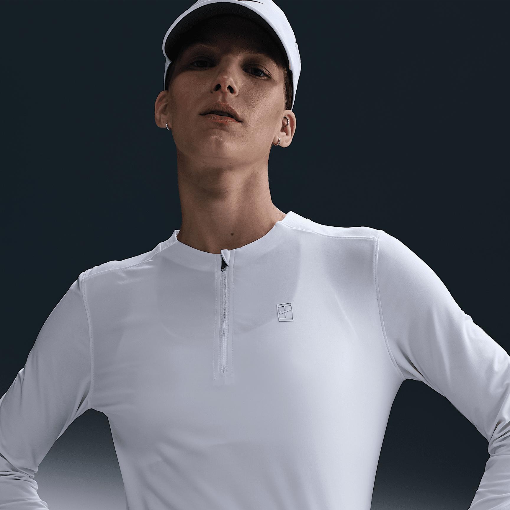 Nike Womens Court Advantage Dri-FIT Mid-Layer Tennis Top | FZ6737-100 Product Image