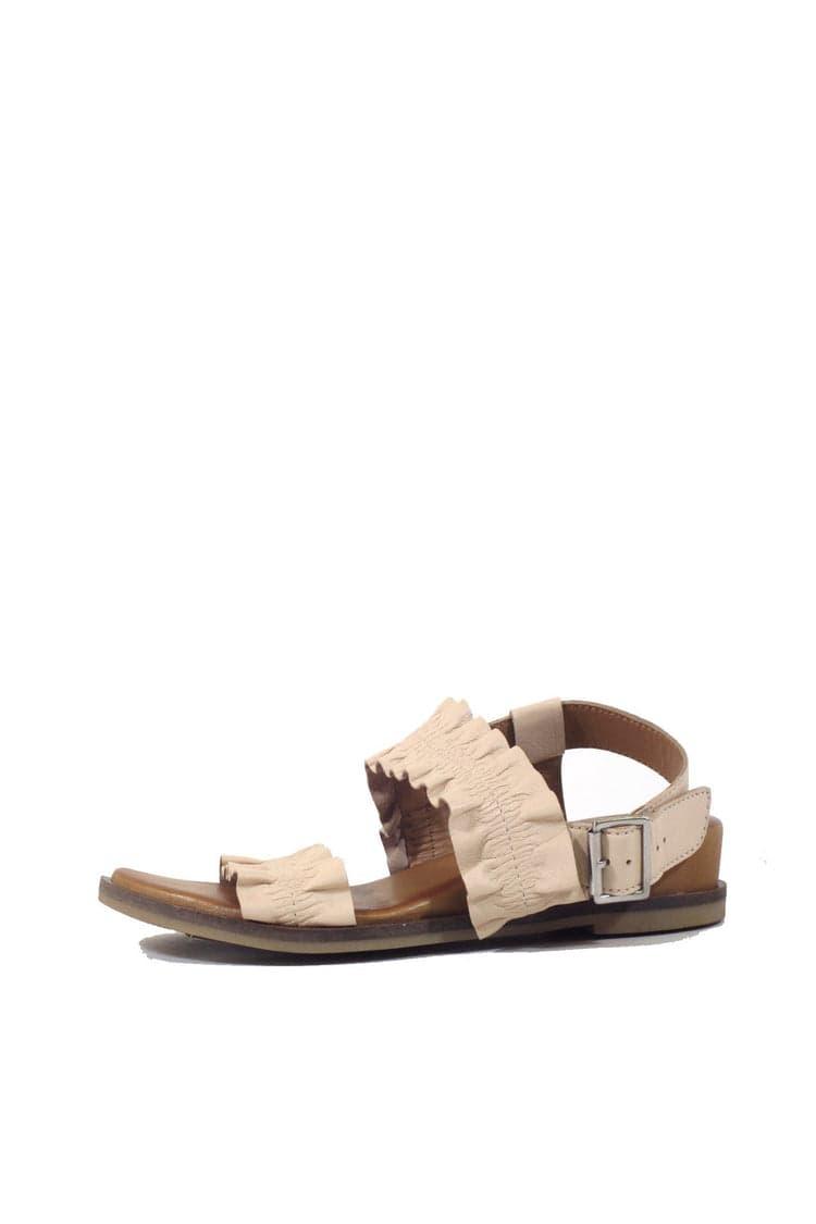 Roche Ruched Leather Sandals Product Image