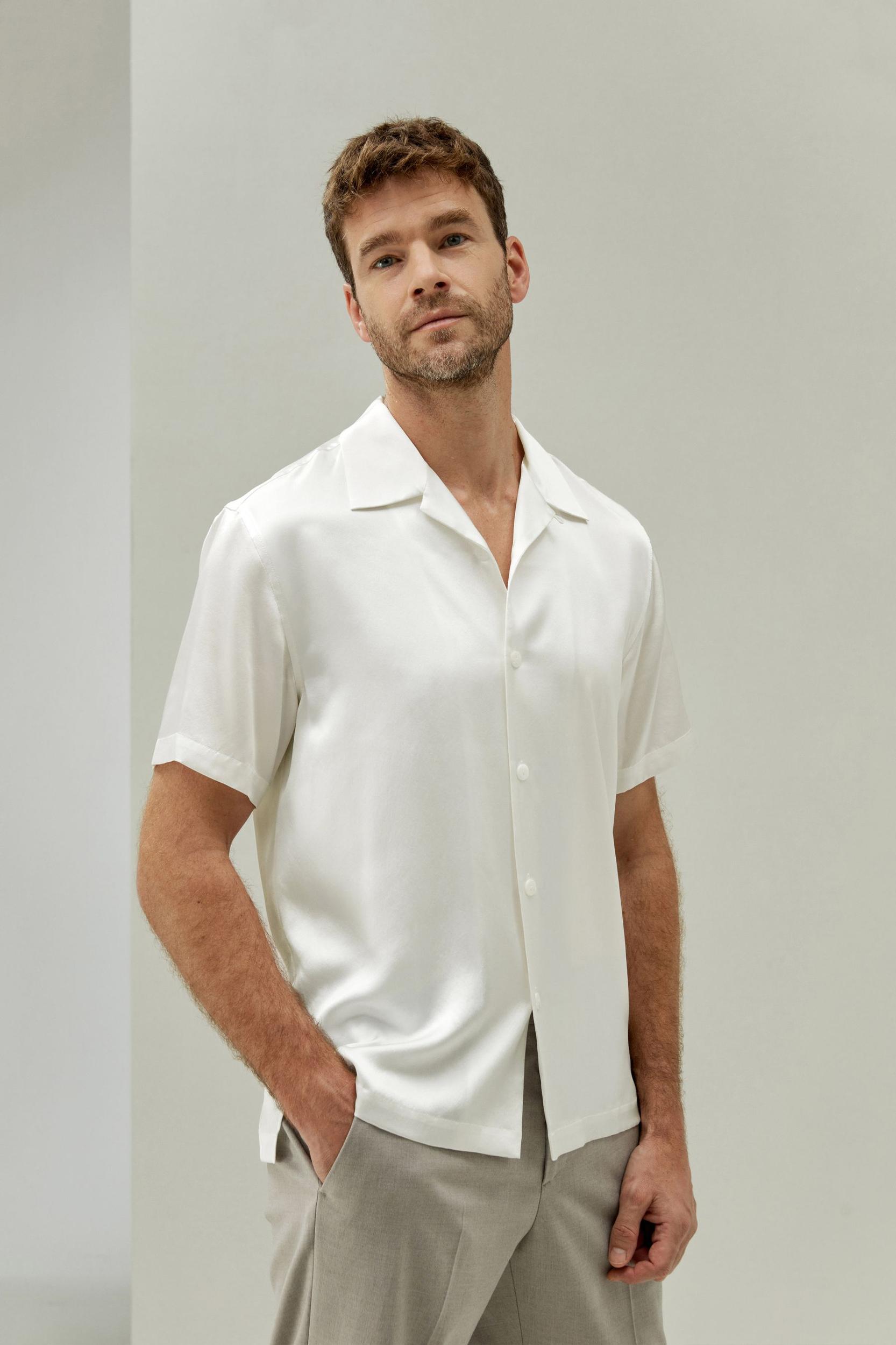 Men's Silk Camp Shirt Product Image