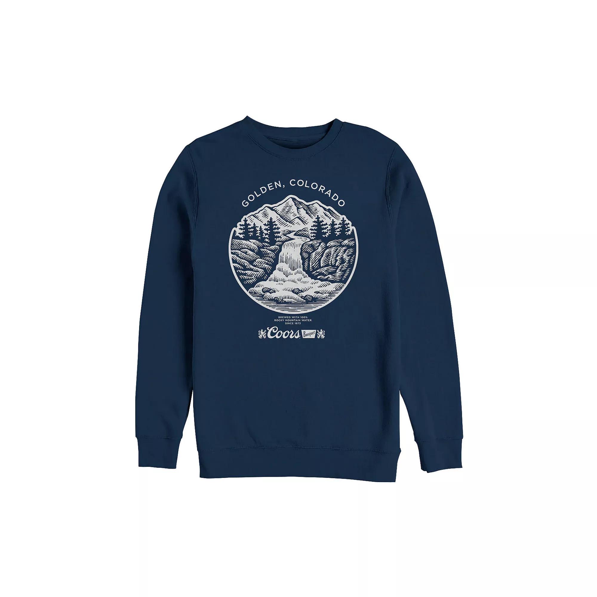 Big & Tall Miller Coors Golden Colorado Mountain Stamp Fleece, Men's,  Product Image