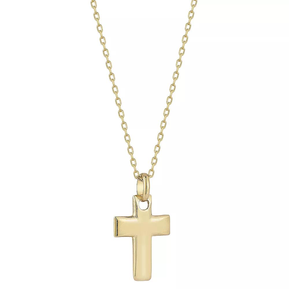 LUMINOR GOLD 14k Gold Cross Pendant Necklace, Women's, Size: 18" Product Image