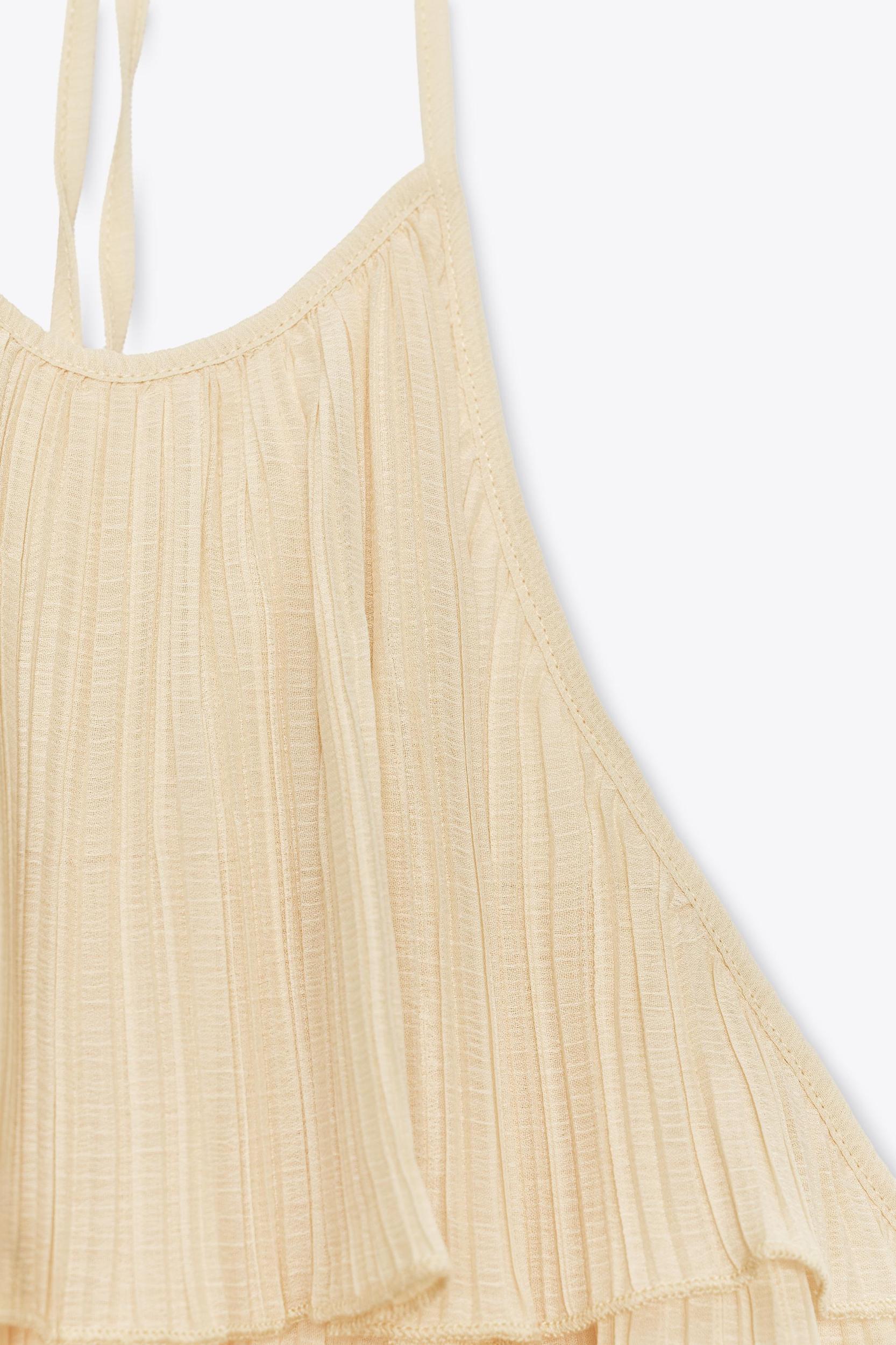 RUFFLED HALTER DRESS Product Image