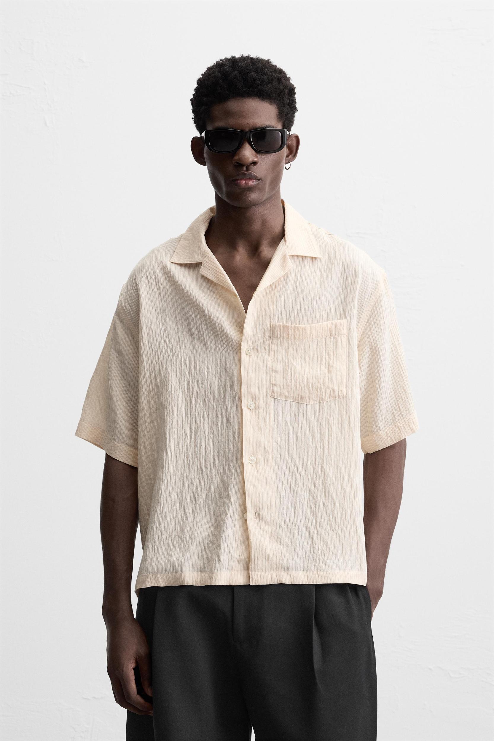 TEXTURED STRIPED SHIRT Product Image