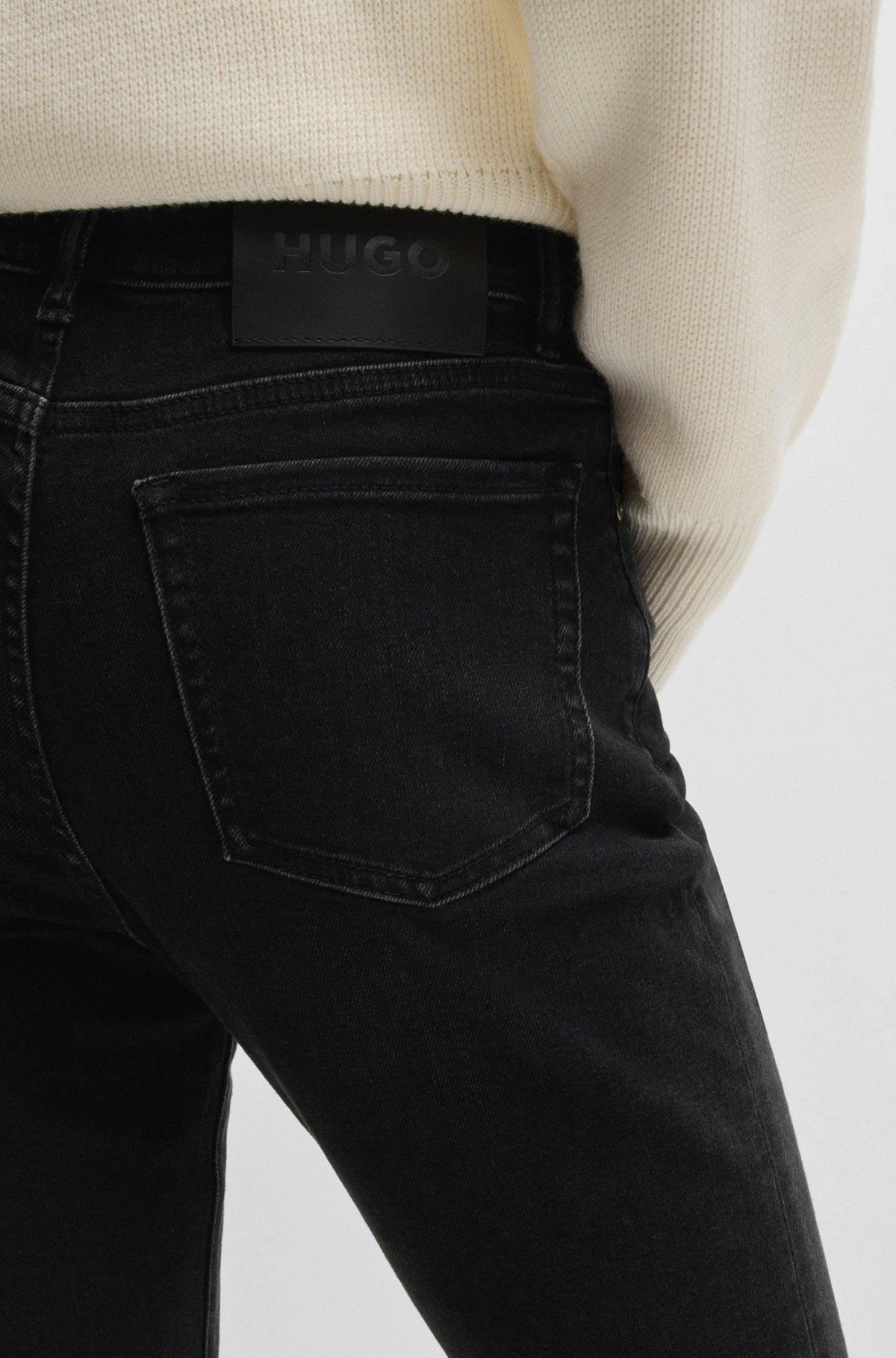Slim-fit jeans in black stretch denim Product Image