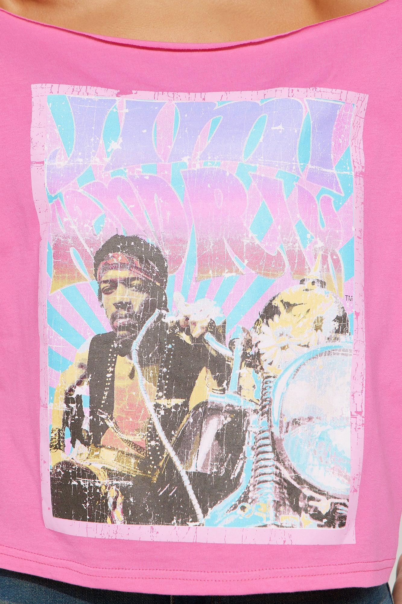 Jimi Hendrix Off Shoulder Top - Pink Product Image