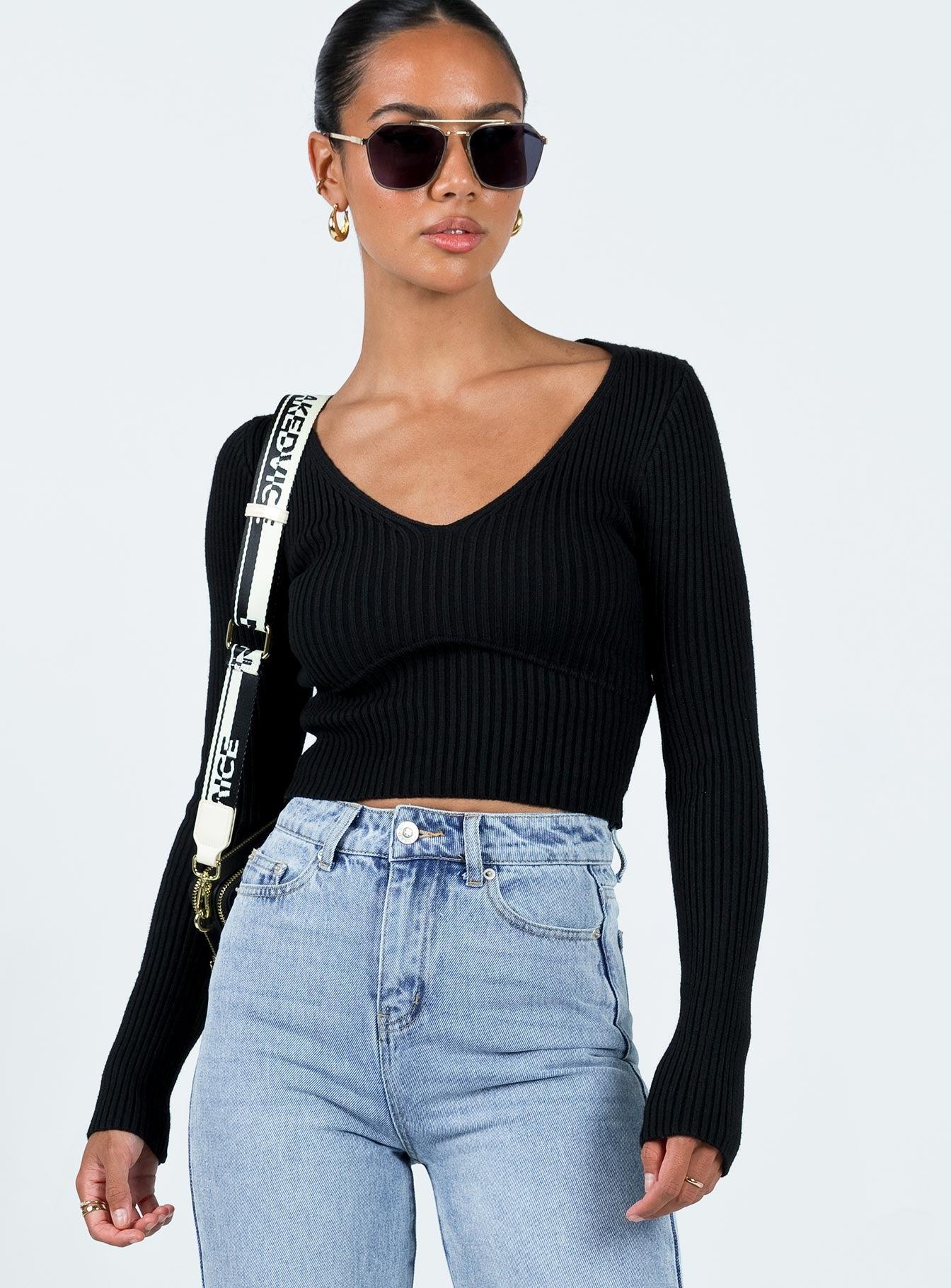 Meier Long Sleeve Top Black Product Image