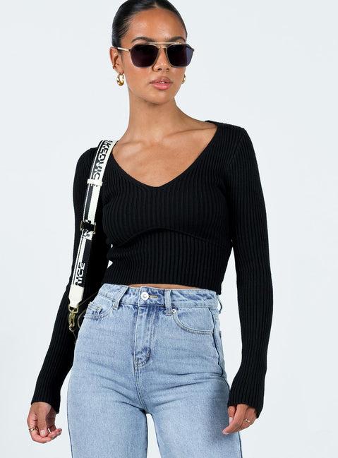 Meier Long Sleeve Top Black Product Image