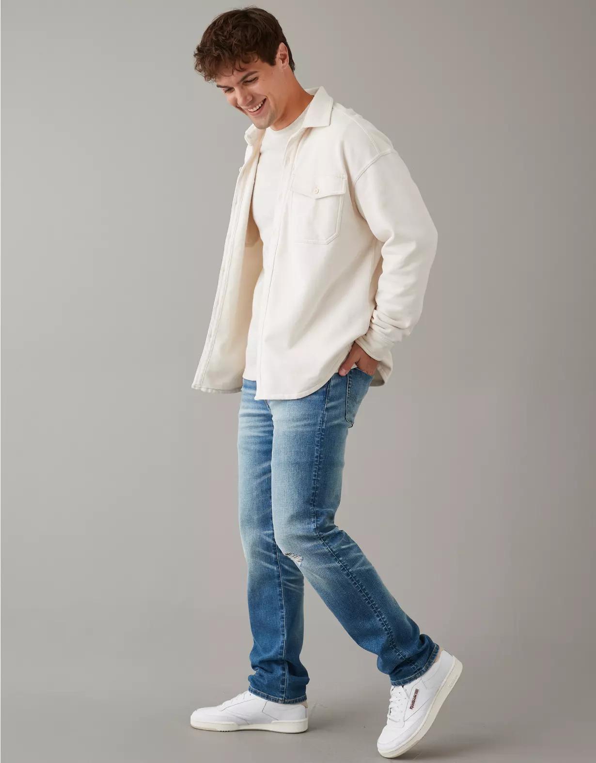 AE AirFlex+ Distressed Athletic Straight Jean Product Image