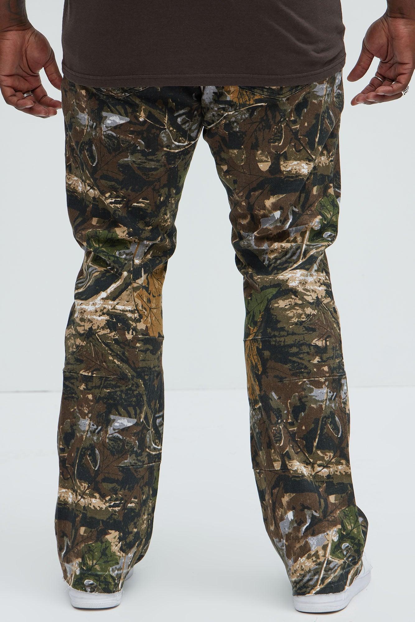 Been This Way Stacked Skinny Flare Pants - Camouflage Product Image