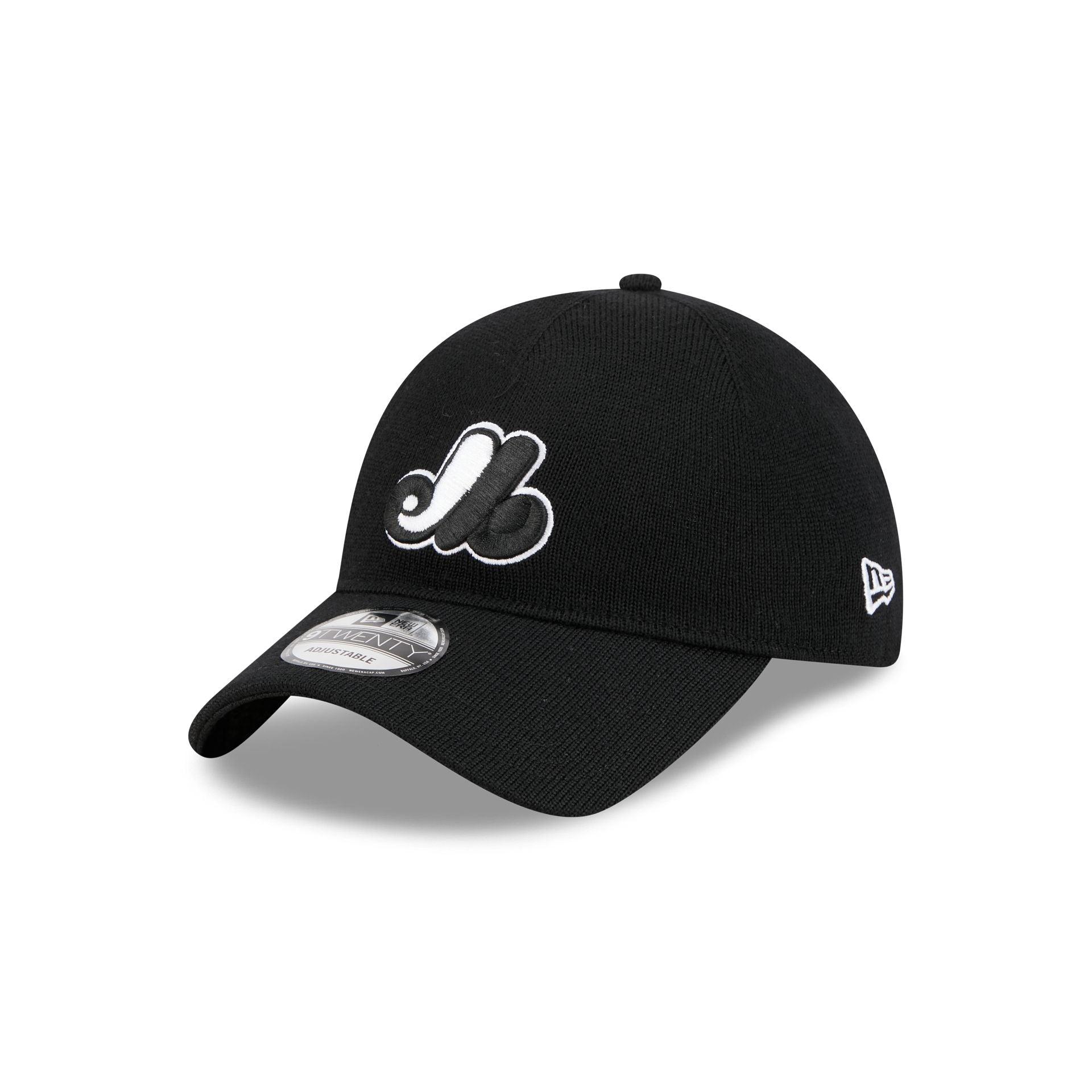 Montreal Expos Merino Wool Black 9TWENTY Adjustable Hat Male Product Image