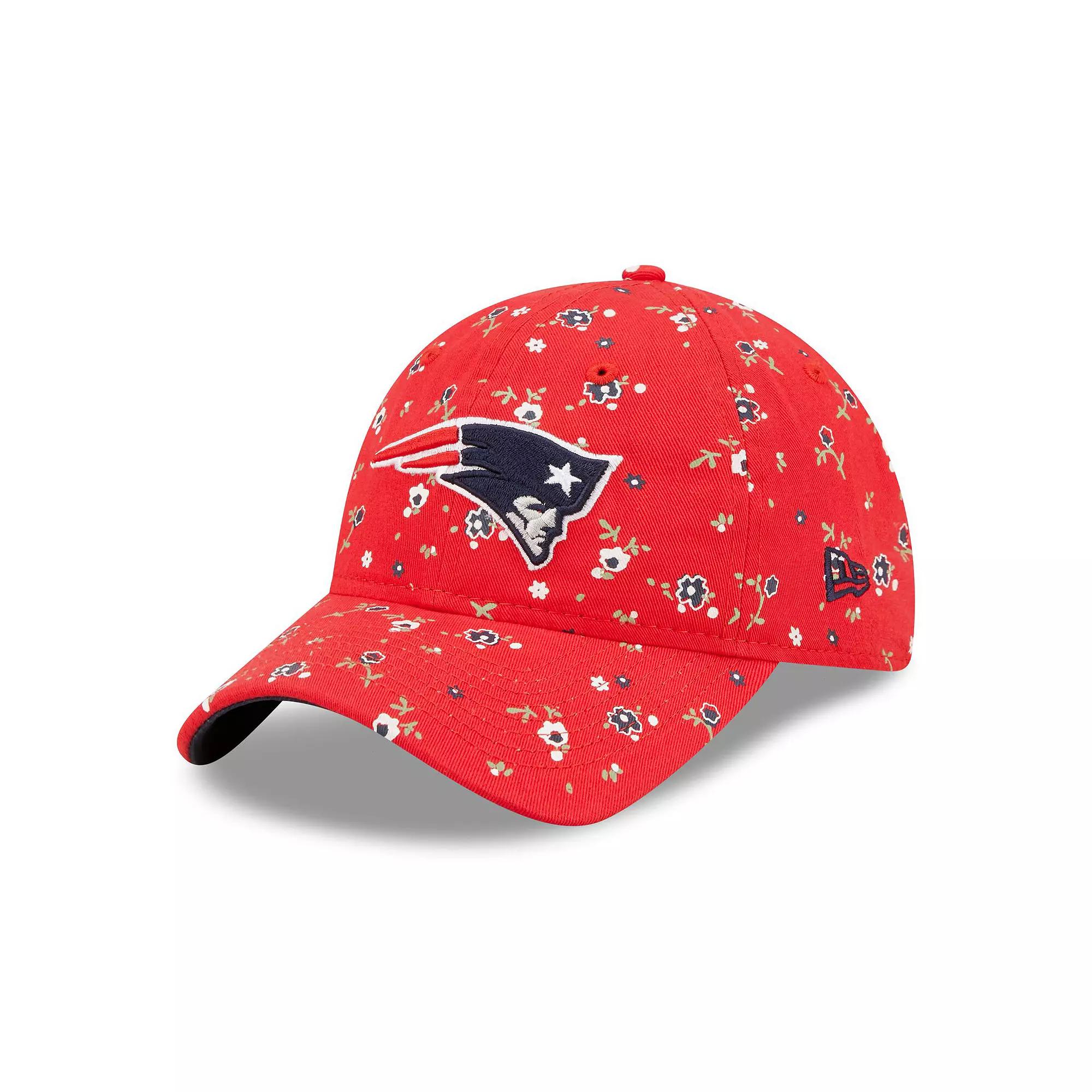 Women's New Era Red New England Patriots Floral 9TWENTY Adjustable Hat Product Image