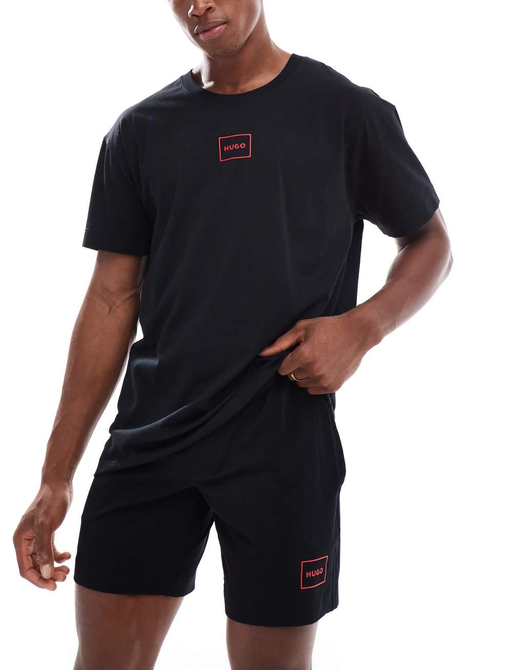 HUGO Bodywear laze shorts in black - part of a set Product Image