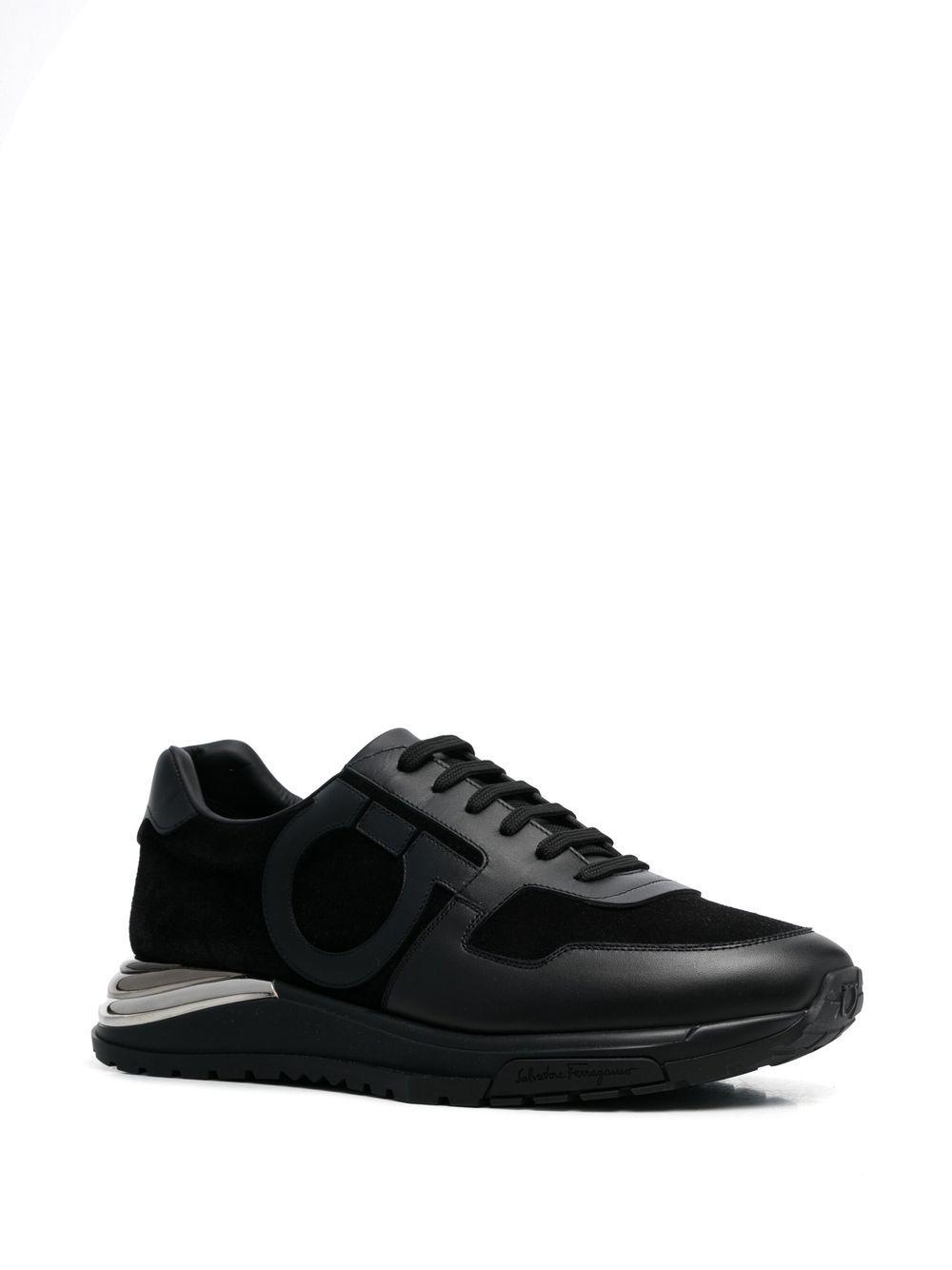 Gancini-patch lace-up sneakers Product Image