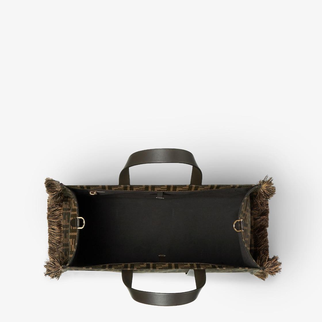 Summer ToteBrown FF jacquard fabric bag Product Image