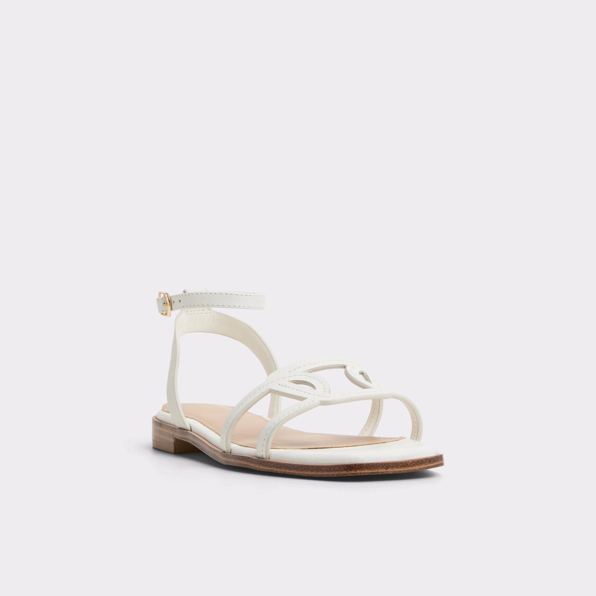 Greengrove White Women's Flat Sandals | ALDO US Product Image