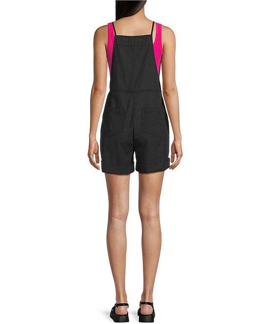 C&V Chelsea & Violet Square Neck Sleeveless Washed Twill Shortall Product Image