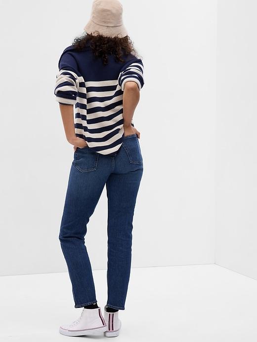 High Rise Cheeky Straight Jeans Product Image