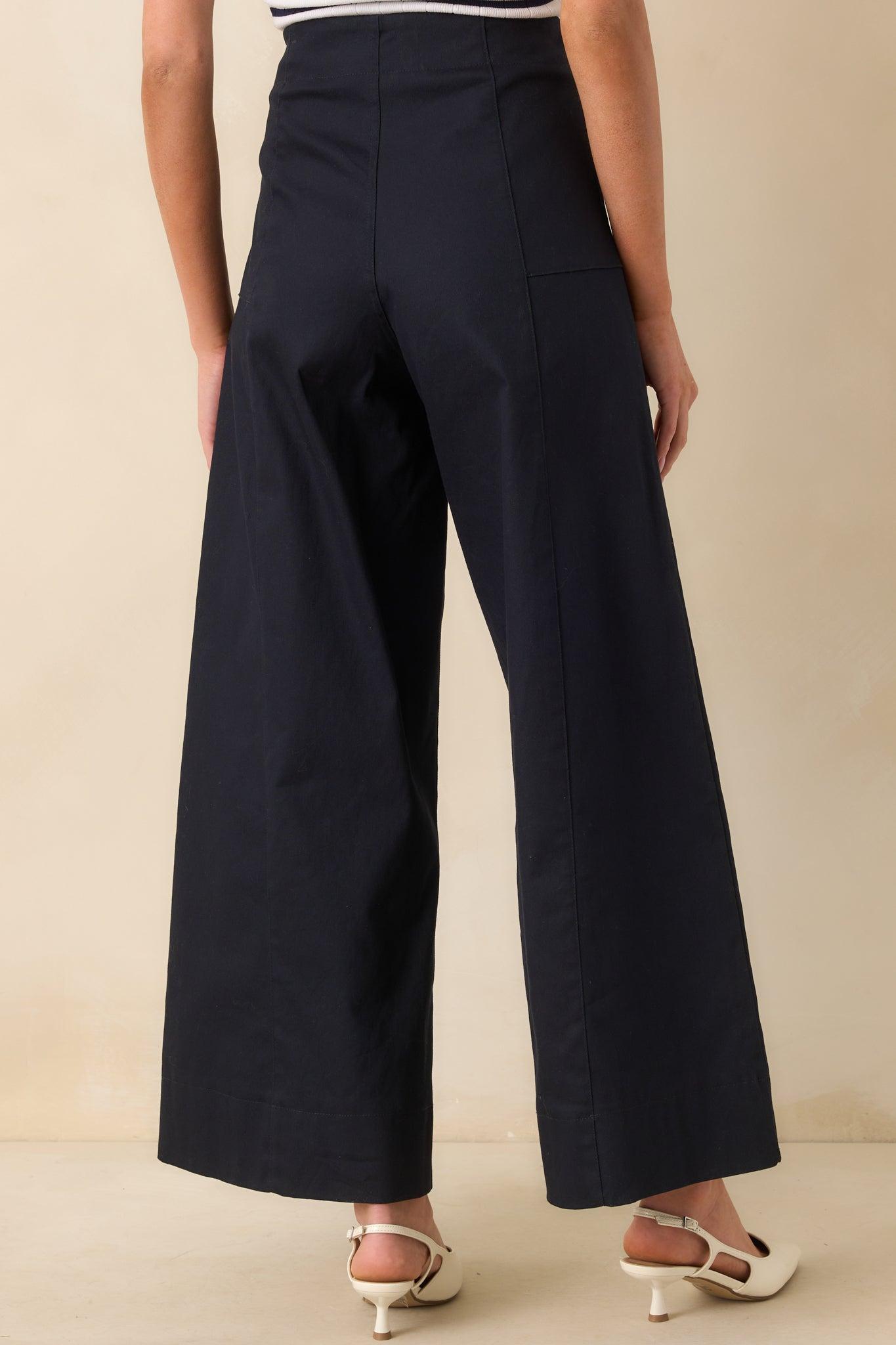 Daylight Glimmer Navy Wide Leg Pants Product Image